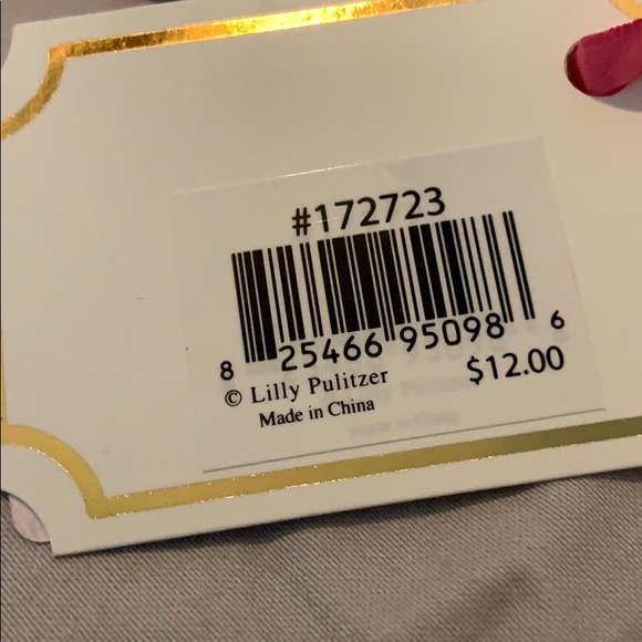 NWT Lilly Pulitzer Luggage Tag Metallic Palms - Picture 5 of 7